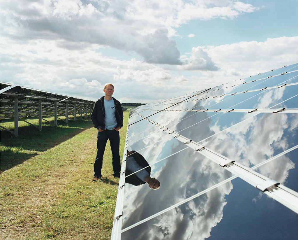 David Schnell, painter, solar energy park, Waldpolenz (DE), 09/07