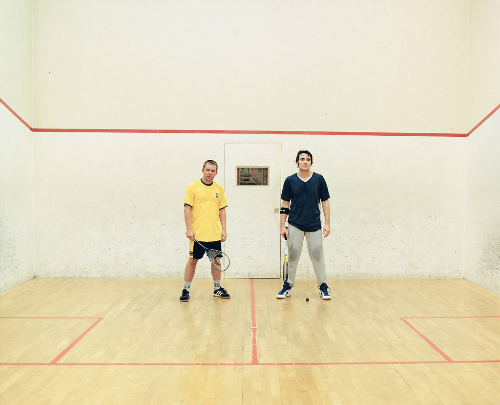 Mischa Kuball, artist, and Reinhard Spieler, curator, »City Squash«, Düsseldorf (DE), 01/01